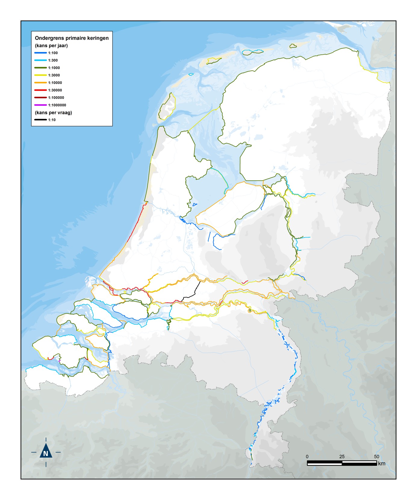 Proposed safety standards, maximal acceptable failure probabilities for dike trajectories