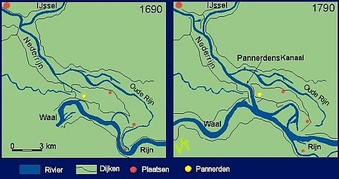 Comparison between the situation in 1690 and in 1790